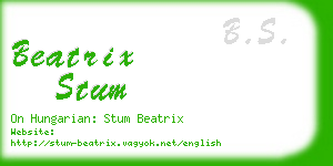 beatrix stum business card